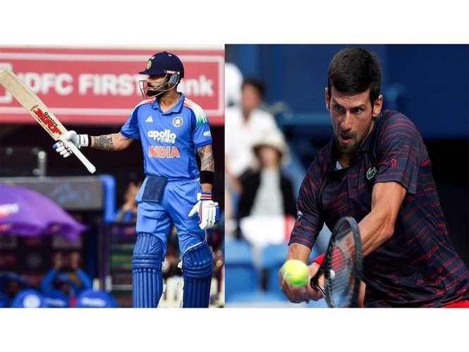Image from: “Hopefully I’ll meet Virat Kohli soon and play some tennis and cricket”: Novak Djokovic
