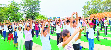 Image from: Students take part in International Yoga Day celebrations in Ambala
