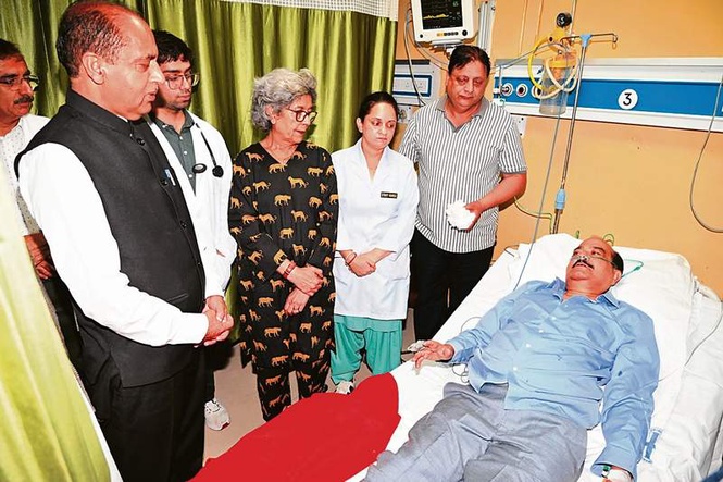 Image from: Himachal: Leader of the Opposition Jai Ram Thakur alleges arm-twisting of councillors
