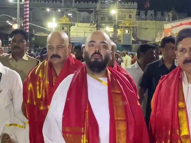 Image from: Anant Ambani offers prayers at Tirumala Sri Venkateswara Temple