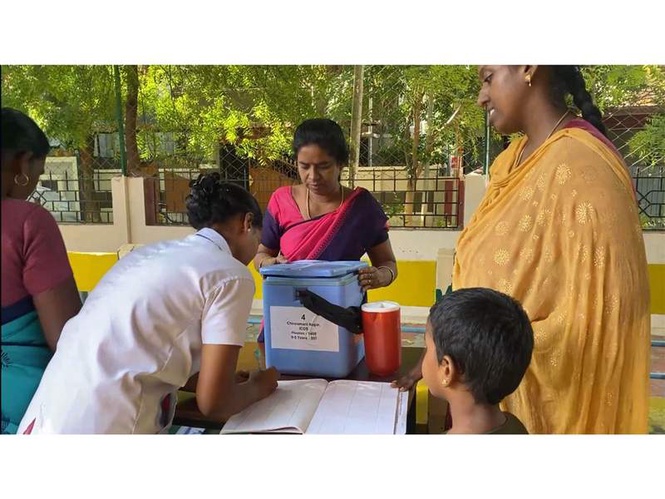 Image from: Nationwide Pulse Polio Immunisation Programme: Children under five receive polio vaccine at special camp in Thoothukudi