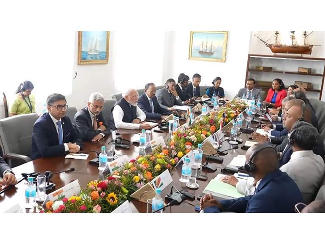 Image from: PM Modi holds delegation-level talks with Seychelles President Herminie to deepen bilateral ties