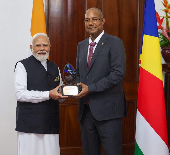 Image from: Seychelles confers ‘Guardian of the Blue Horizon’ title on PM Modi