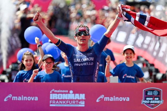 Image from: Stornes leads Norway one-two at Ironman Euros on shortened course