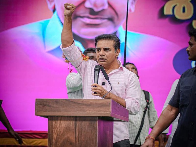 Image from: In 2028, KCR will once again become the Chief Minister": KTR attacks Congress-led Telangana Govt