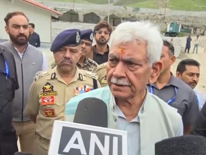 Image from: Manoj Sinha reviews preparations at Baltal Base Camp for Amarnath Yatra 2026, says "this year's pilgrimage will be better"
