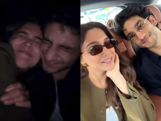 Image from: "Some stories don't end when the credits roll": Sharvari, Vedang Raina catch 'Main Vaapas Aaunga' with fans in theatre