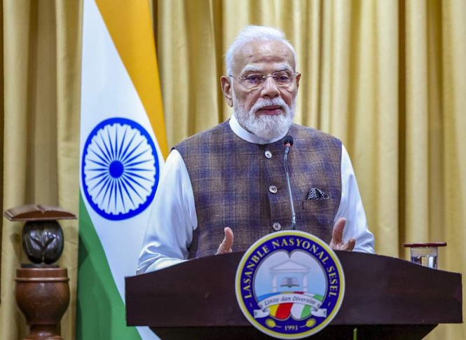 Image from: PM Modi highlights India-Seychelles bond through chutney, samosa