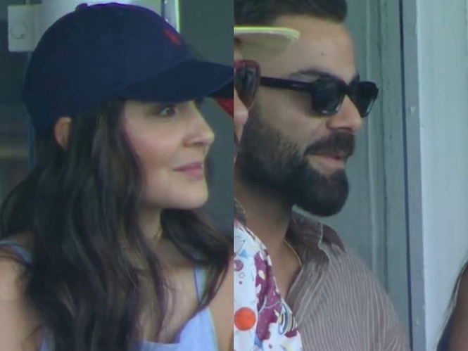 Image from: Virat Kohli, Anushka Sharma cheer for India Women at Lord's during T20 World Cup clash