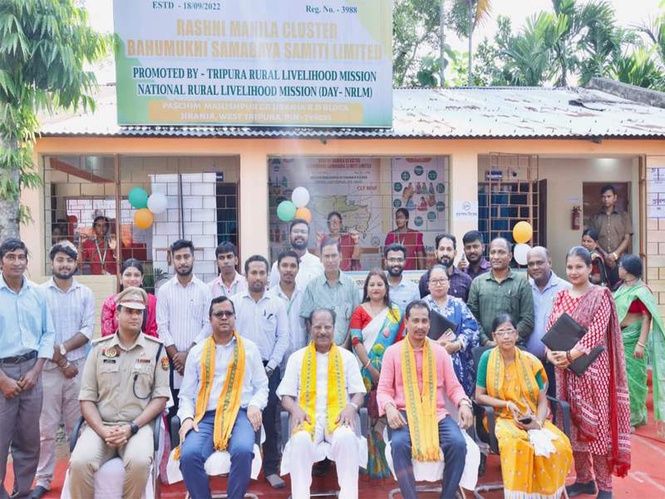 Image from: Tripura Governor attends PM Modi's 'Mann Ki Baat' from a school, encourages Tribal students and women entrepreneurs