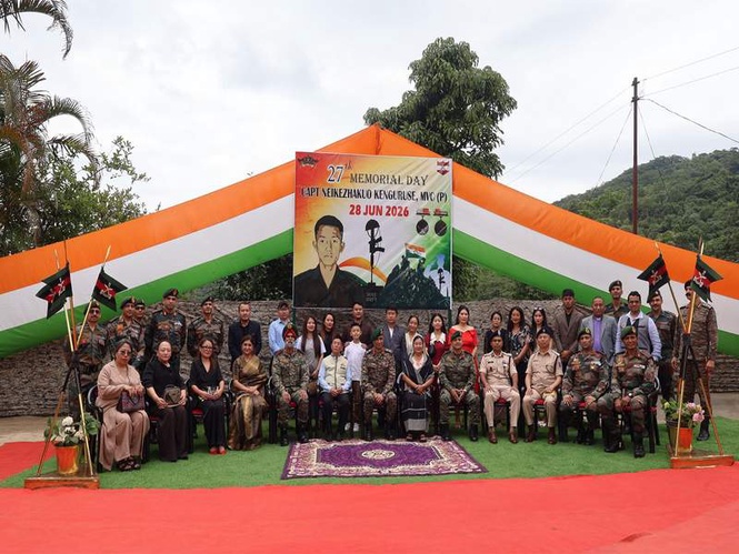 Image from: Indian Army, Assam Rifles pay tribute to Kargil hero Captain N Kenguruse