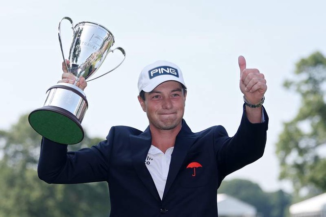 Image from: Scottie Scheffler raves about Viktor Hovland after losing to him at the Travelers, ‘He has so much talent’