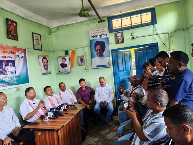 Image from: Assam: Congress steps up campaign, seeks Dharmendra Pradhan's resignation over exam paper leaks