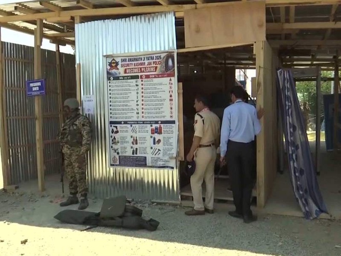 Image from: J-K: Security tightened at Nunwan Base camp in Pahalgam ahead of Amarnath Yatra