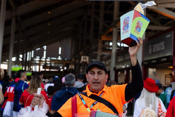 Image from: ‘Scam not scran’ – fans cannot believe the price of popcorn at FIFA World Cup stadium