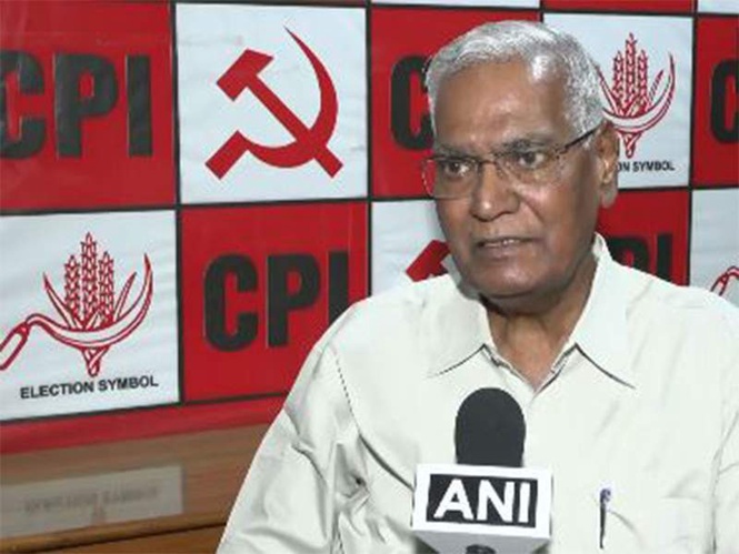 Image from: CPI General Secretary D Raja seeks judicial probe into Ram mandir donation row