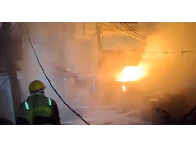 Image from: UP: Fire breaks out in transformer in Ghaziabad's Khora Colony, no casualties reported