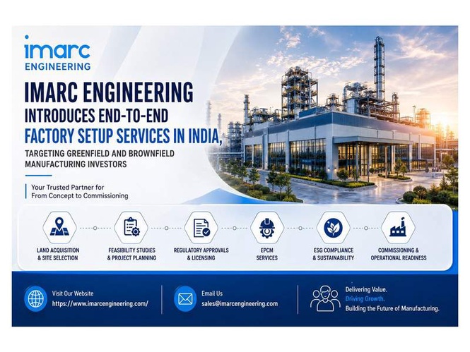 Image from: IMARC Engineering Introduces End-to-End Factory Setup Services in India, Targeting Greenfield and Brownfield Manufacturing Investors