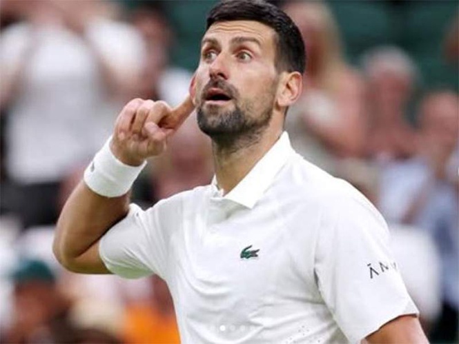 Image from: “Wolf energy on the court”: Djokovic after Wimbledon round 1 win