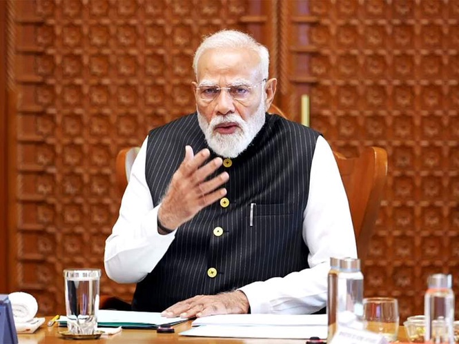 Image from: PM Modi exhorts Secretaries to focus on tangible impact of schemes, stresses importance of breaking silos
