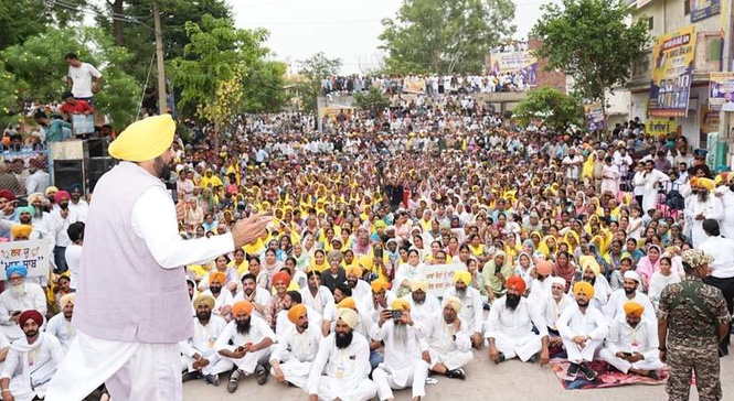 Image from: Day after Akal Takht directive for amendments, Punjab CM Bhagwant Mann strongly defends sacrilege law