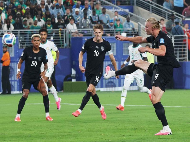 Image from: "I was dead tired": Exhausted Erling Haaland jokes he scored late winner to avoid extra time against Ivory Coast