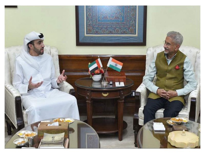 Image from: Jaishankar meets outgoing UAE Amb Alshaali, thanks him for efforts in deepening Comprehensive Strategic Partnership