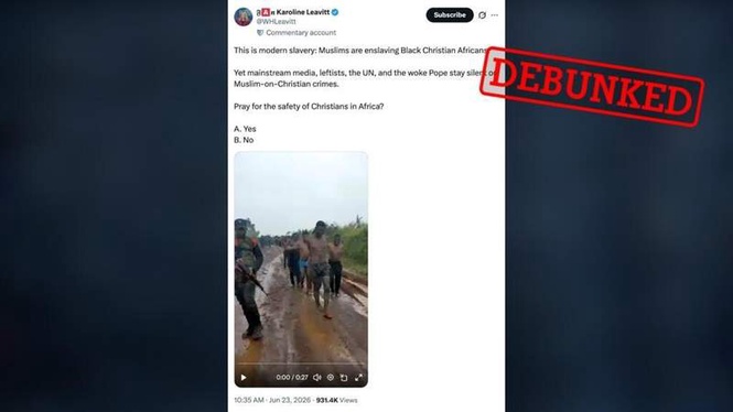 Image from: No, this video doesn’t show Muslims enslaving Christian Africans