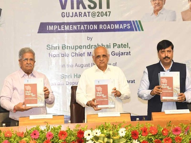Image from: Gujarat CM Bhupendra Patel unveils Viksit Gujarat 2047 implementation roadmap