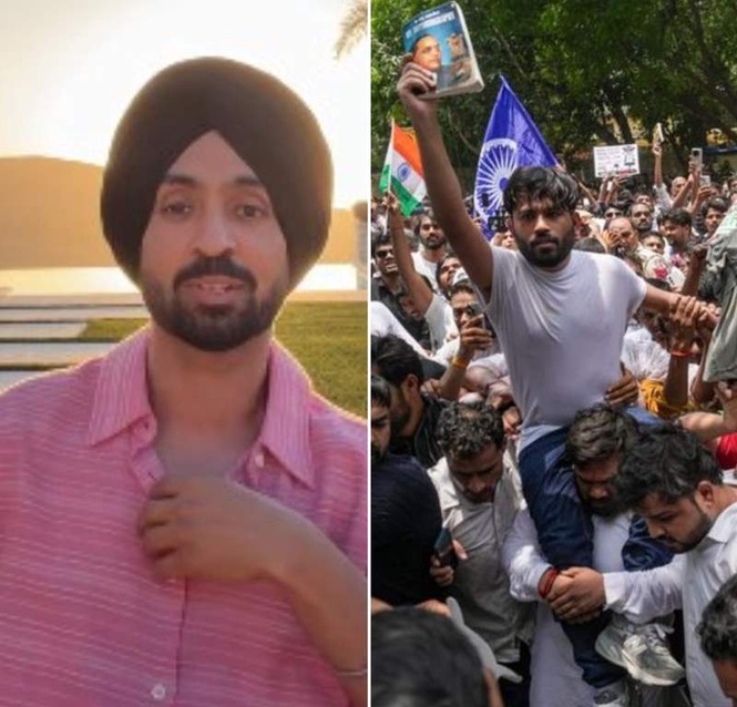 Image from: ’Bro, mujhe door hi rakho’: Diljit Dosanjh on Cockroach Janata Party protest during Instagram Live session