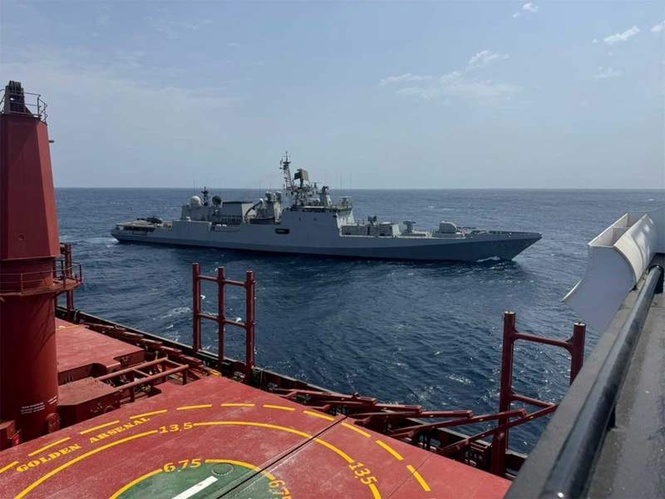 Image from: INS Trikand thwarts piracy attempt on merchant vessel in Gulf of Aden