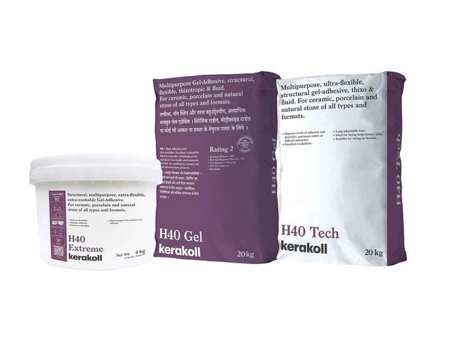 Image from: Kerakoll Strengthens H40 Family, Reinforcing H40 Gel Legacy and Introducing Next-Generation Adhesive Solutions in India