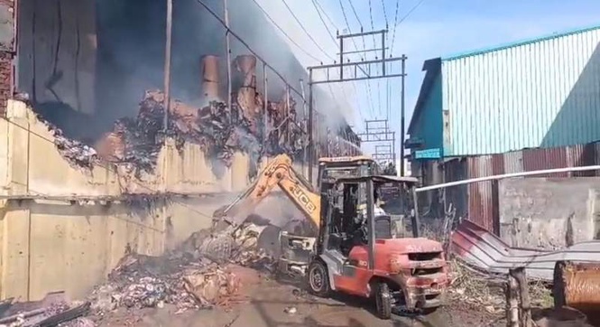 Image from: Kala Amb cardboard factory gutted