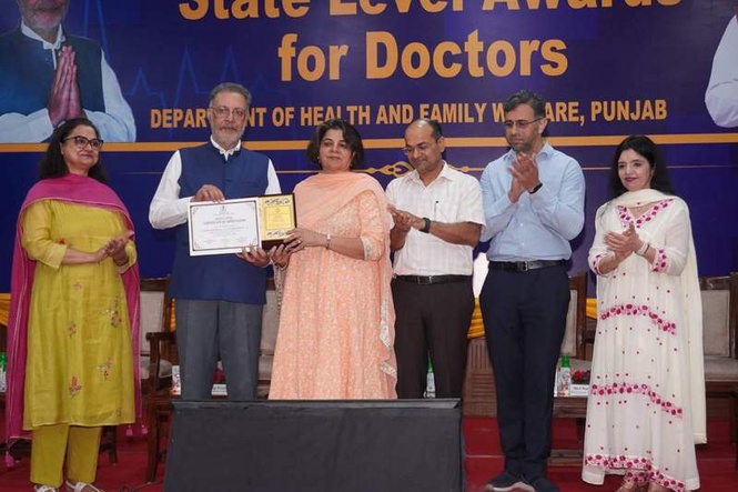 Image from: Ludhiana Civil Surgeon, SMOs honoured for leadership in public health