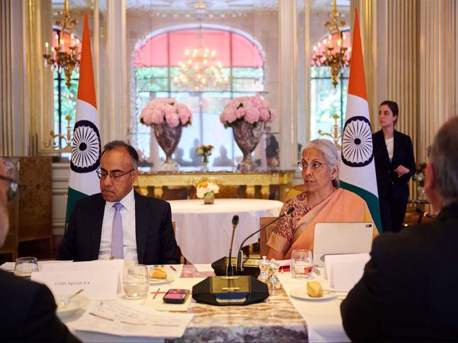 Image from: Finance Minister Sitharaman invites French businesses to partner in India’s ’Viksit Bharat 2047’ journey