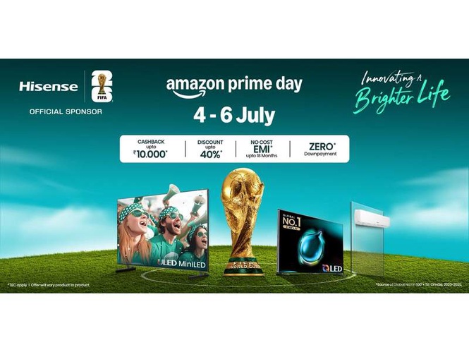 Image from: Hisense India Announces Up to 40% Discounts on TVs and Air Conditioners During Amazon Prime Day and Flipkart GOAT Sale