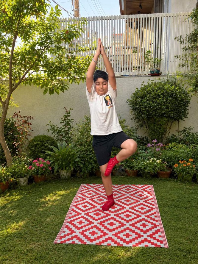 Image from: Smart Wonders School, Mohali, participate in yoga challenge