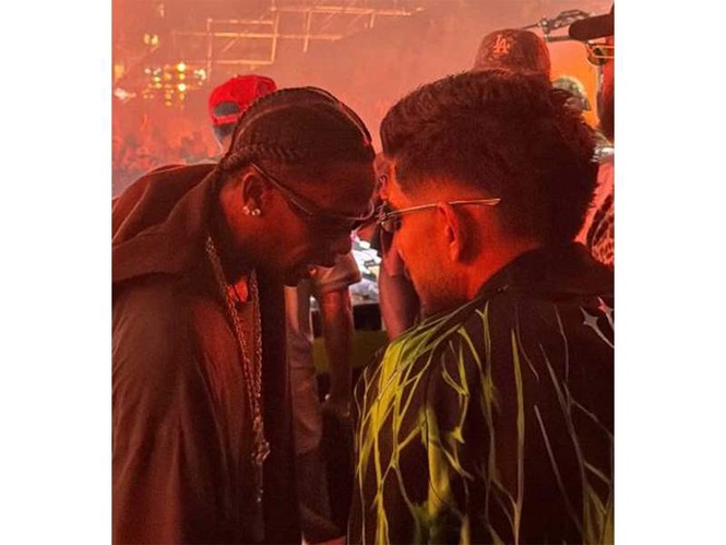 Image from: It's lit!: Indian skipper Shubman Gill, rapper Travis Scott meet in US