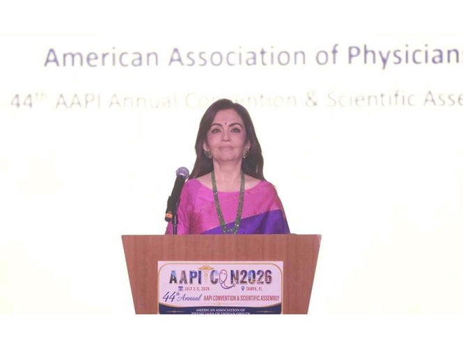 Image from: "Accept it with deep gratitude": Nita Ambani on being felicitated with AAPI Humanitarian Award in Florida
