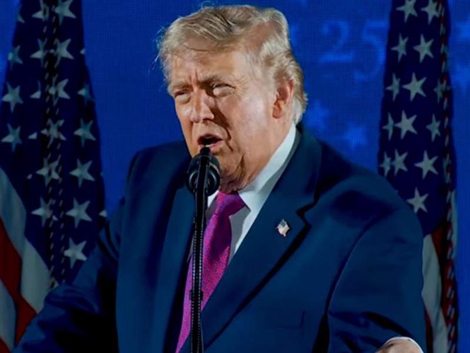 Image from: "A mortal threat to liberty": Trump vows to vanquish communism in landmark 250th anniversary address