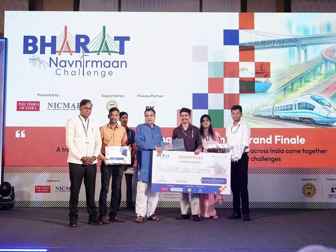 Image from: NICMAR Brings India’s Brightest Infrastructure Talent Together at the Grand Finale of Bharat Nav-Nirmaan Challenge