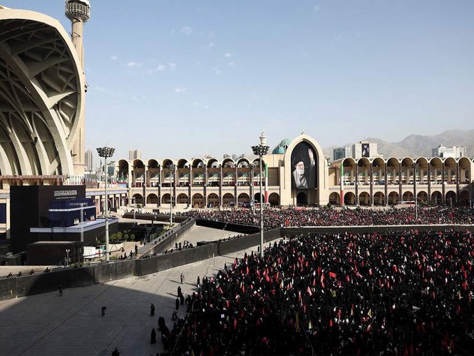Image from: Iran mourns former Supreme Leader as millions gather in Tehran for funeral ceremony