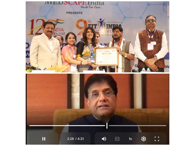Image from: Dr Sunita Dube, NMC Chairman & Ministers Launch Red Alert De-Escalation & Medical Sainik by MedscapeIndia