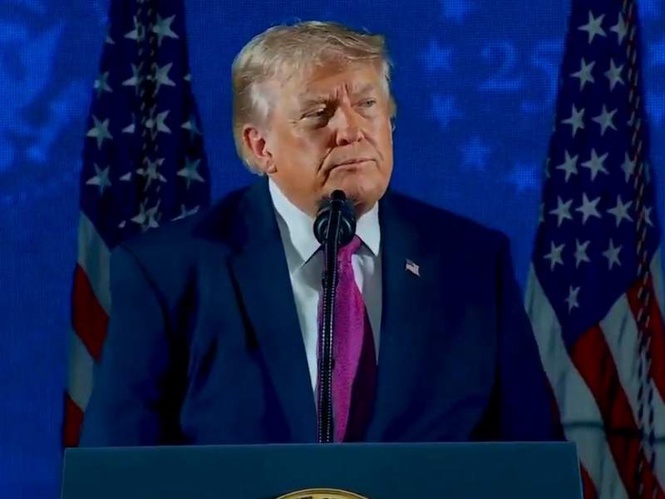 Image from: Trump describes US as world's greatest humanitarian power, promises new "Golden Age"