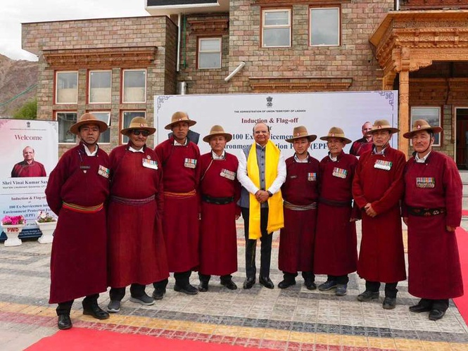 Image from: Ladakh: 100 ex-servicemen deployed in Environment Protection Force to safeguard ecology