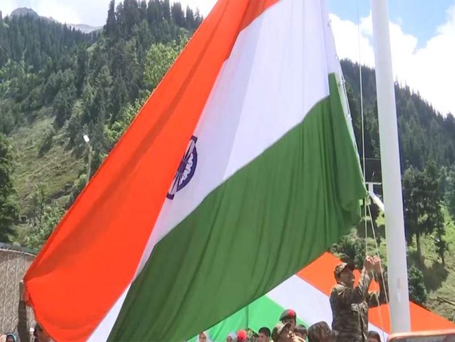 Image from: J-K: Chinar Corps dedicates High-Mast national flag at Chandanwari to nation