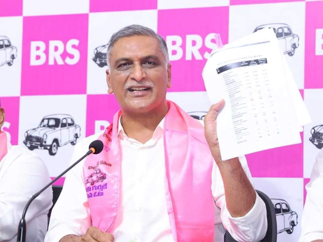Image from: Congress misled people with fabricated debt figures to divert attention from its failures, scams: Harish Rao