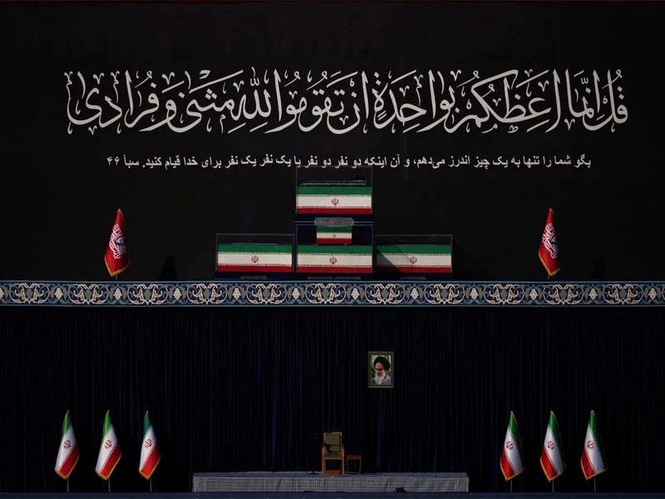 Image from: 'Flag for which he struggled shall not fall to ground': Iranian President reaffirms committment to Khamenei's legacy