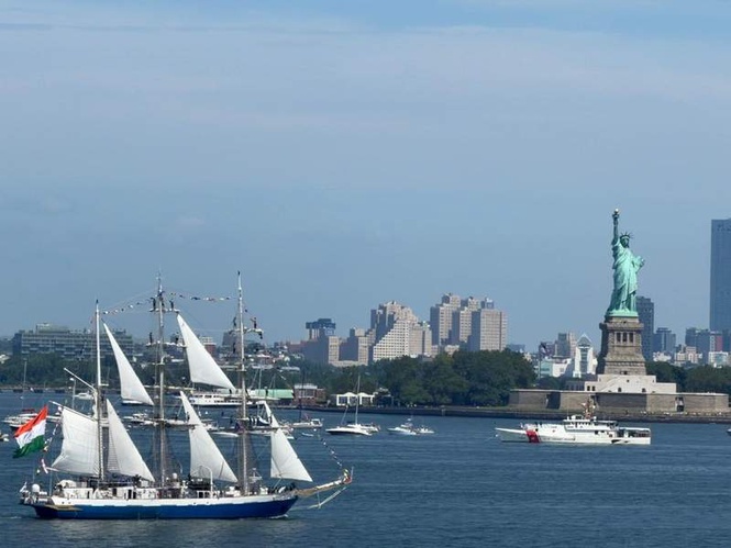 Image from: INS Sudarshini represents India at US International Naval Review 250, Sail4th 250 in New York