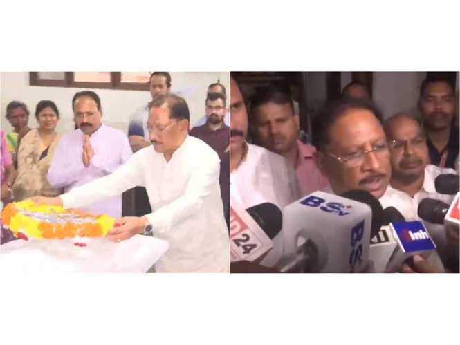 Image from: Chhattisgarh CM Vishnu Deo Sai pays last respects to Teejan Bai, announces state honours